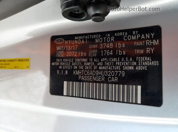 KMHTC6AD9HU320779 2017 HYUNDAI VELOSTER Silver 