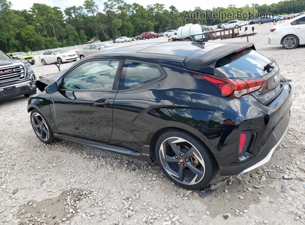 KMHTH6ABXKU009904 2019 HYUNDAI VELOSTER Black Задня ліва чверть