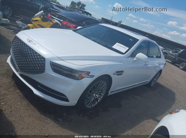 KMTF54PH9MU089274 2021 GENESIS G90 White წინა მარცხენა ხედი სამი მეოთხედიდან