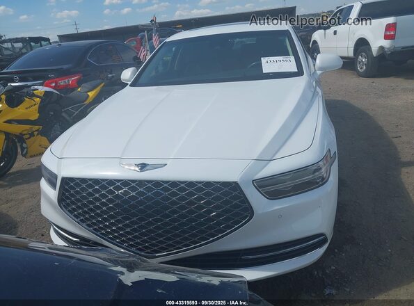 KMTF54PH9MU089274 2021 GENESIS G90 White ხელსაწყოთა პანელის ხედი