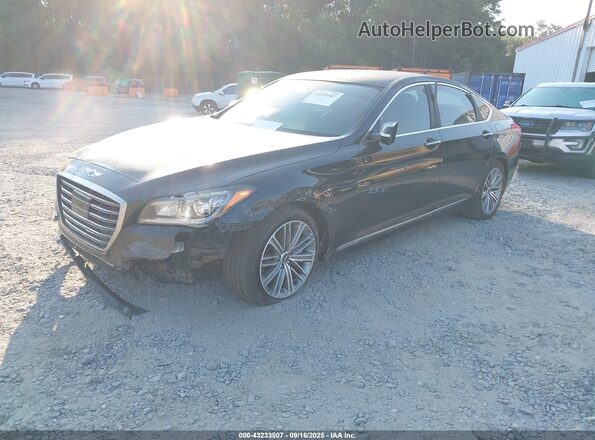 KMTFN4JE7LU337194 2020 GENESIS G80 Black წინა მარცხენა ხედი სამი მეოთხედიდან