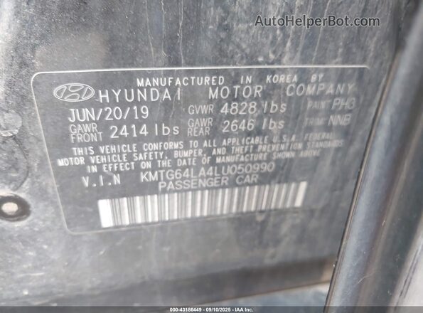 KMTG64LA4LU050990 2020 GENESIS G70 Black Widok komory silnika