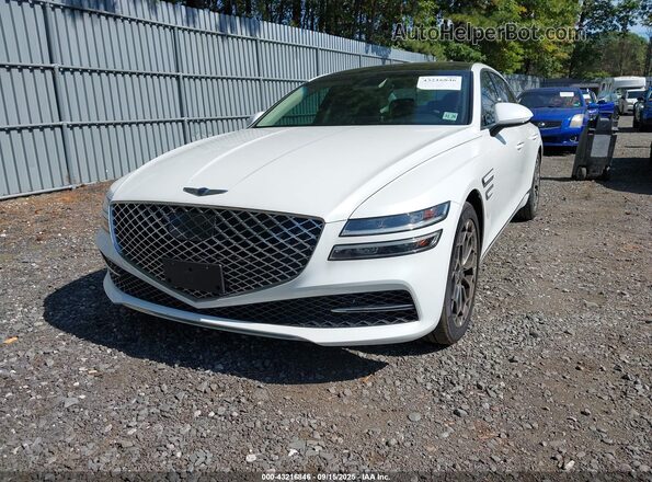 KMTGC4SD7MU048611 2021 GENESIS G80 White წინა ხედი