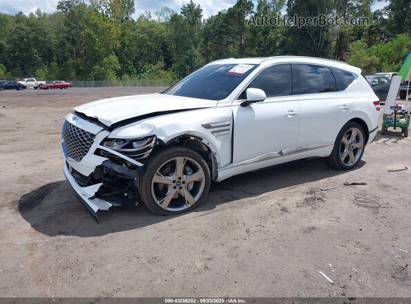 KMUHCESC6RU181543 2024 GENESIS GV80 White Vista tres cuartos delantera izquierda