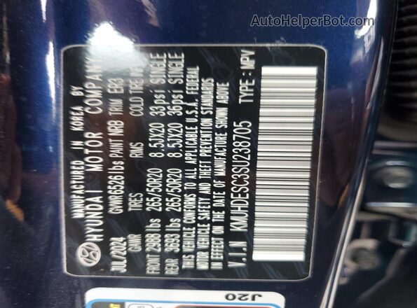 KMUHDESC3SU238705 2025 GENESIS GV80 Blue 