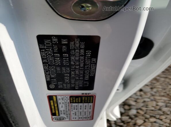 KNAE45LC5L6077460 2020 KIA STINGER White ძრავის განყოფილების ხედი