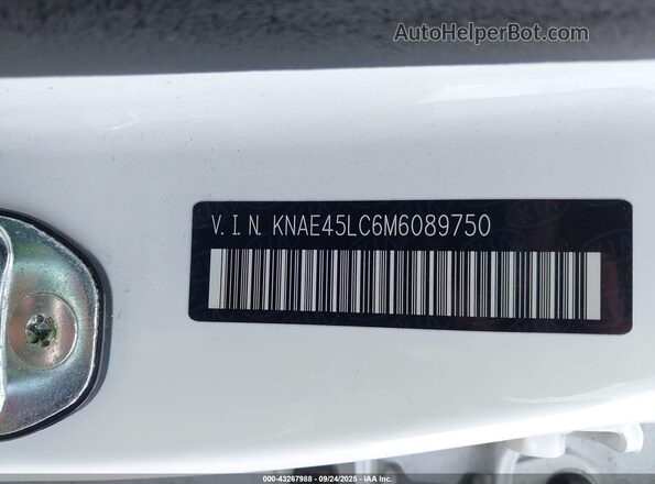 KNAE45LC6M6089750 2021 KIA STINGER White Vista del compartimento del motor