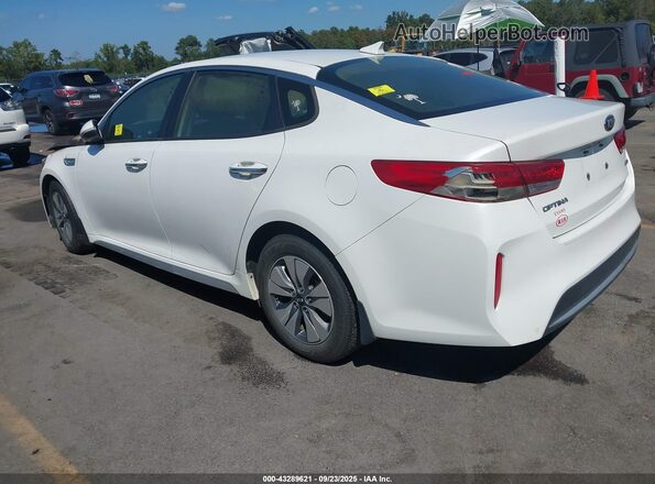 KNAGT4LE3H5018833 2017 KIA OPTIMA HYBRID White Trasero izquierdo