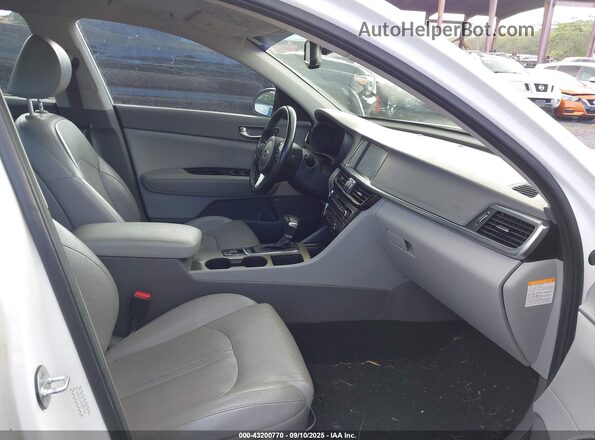 KNAGV4LD4H5007440 2017 KIA OPTIMA PLUG-IN HYBRID White წინა სალონის ხედი