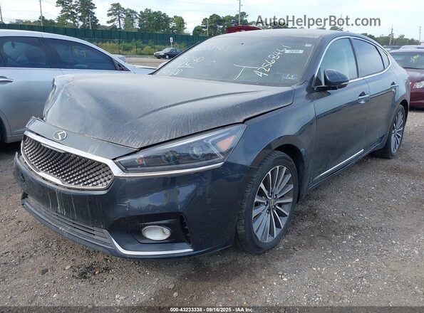 KNALB4J19J5127322 2018 KIA CADENZA Dark Blue წინა მარცხენა ხედი სამი მეოთხედიდან