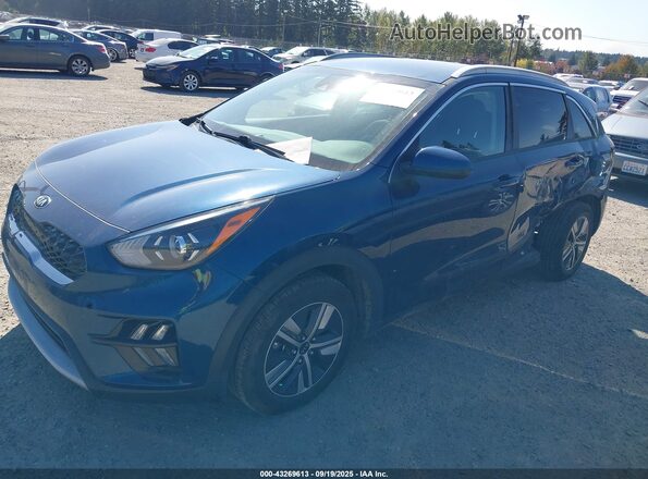 KNDCB3LC1L5435129 2020 KIA NIRO Blue Առջևի ձախ երեք քառորդ տեսարան