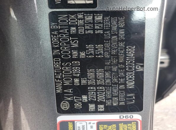 KNDCB3LC2J5114682 2018 KIA NIRO Gray 