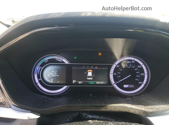 KNDCB3LC5L5396478 2020 KIA NIRO Gray Սարքավորումների վահանակի տեսք