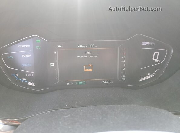 KNDCC3LD9L5364591 2020 KIA NIRO Charcoal Vista del cuadro de instrumentos