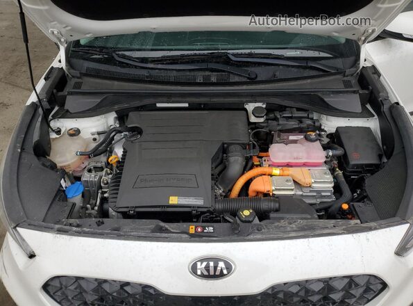KNDCC3LDXM5484174 2021 KIA NIRO White ძრავის განყოფილების ხედი