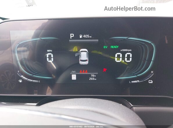 KNDCR3LE9S5289686 2025 KIA NIRO Gray Вид задніх сидінь