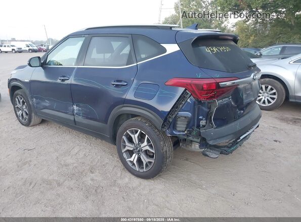 KNDERCAA2M7153884 2021 KIA SELTOS Blue Rear left