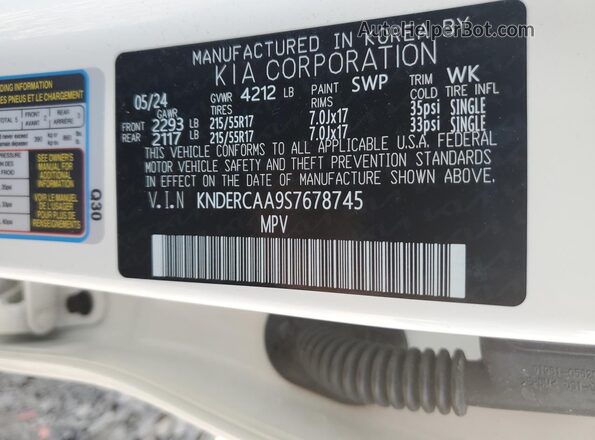 KNDERCAA9S7678745 2025 KIA SELTOS White 