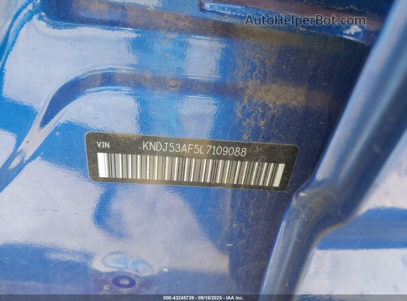 KNDJ53AF5L7109088 2020 KIA SOUL Blue Շարժիչի բաժամունքի տեսք