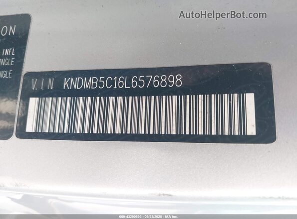 KNDMB5C16L6576898 2020 KIA SEDONA Silver Engine compartment view