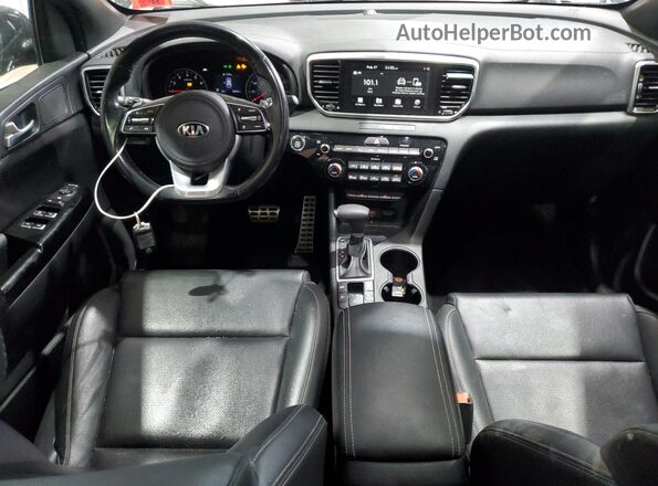 KNDP6CAC4L7719688 2020 KIA SPORTAGE Black Widok deski rozdzielczej