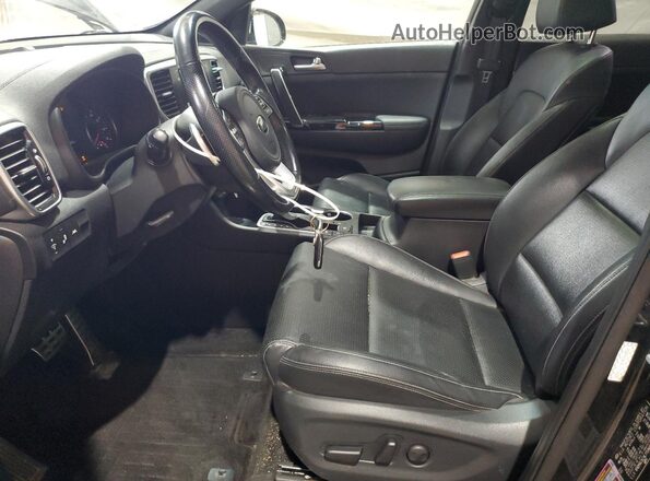 KNDP6CAC4L7719688 2020 KIA SPORTAGE Black Widok wnętrza z przodu