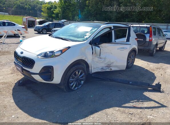 KNDP6CAC4M7936045 2021 KIA SPORTAGE White Передня ліва чверть