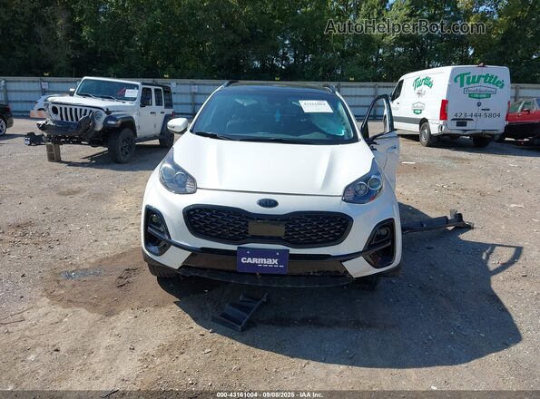 KNDP6CAC4M7936045 2021 KIA SPORTAGE White Вид щитка приладів