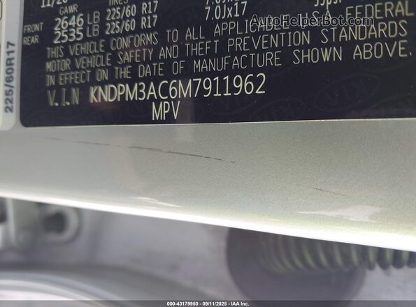 KNDPM3AC6M7911962 2021 KIA SPORTAGE Silver Շարժիչի բաժամունքի տեսք
