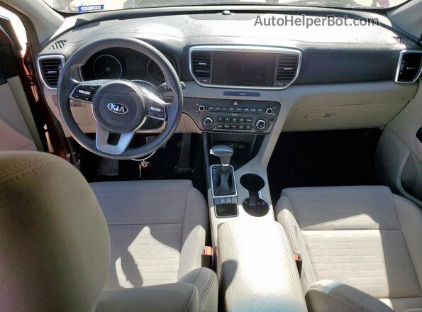 KNDPM3AC7M7916555 2021 KIA SPORTAGE Maroon Առջևի վահանակի տեսք