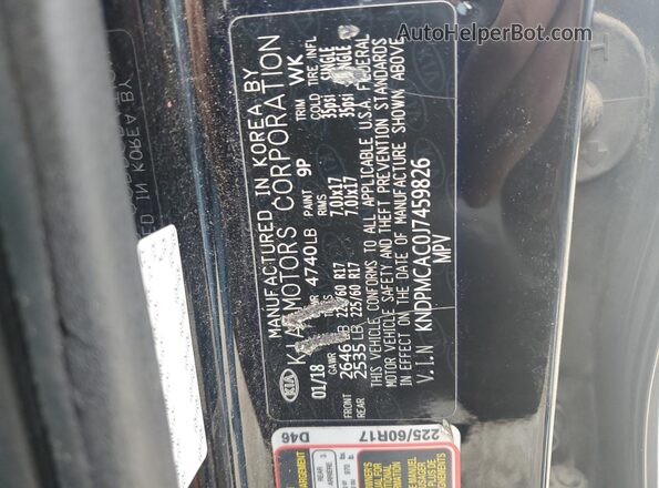 KNDPMCAC0J7459826 2018 KIA SPORTAGE Black 