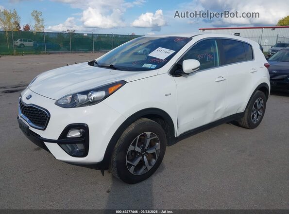 KNDPMCAC6L7650086 2020 KIA SPORTAGE White Առջևի ձախ երեք քառորդ տեսարան