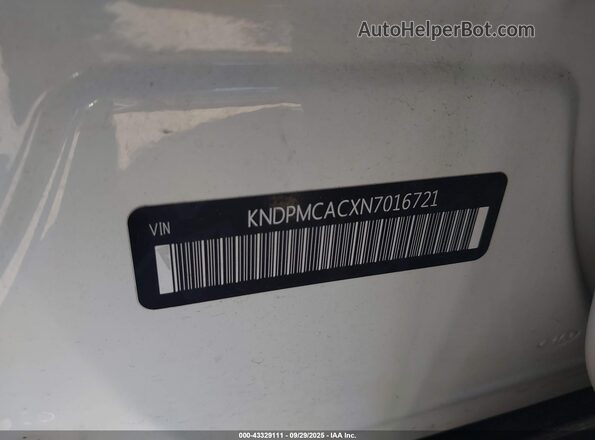 KNDPMCACXN7016721 2022 KIA SPORTAGE White ძრავის განყოფილების ხედი