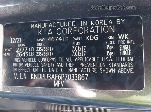 KNDPU3AF6P7033867 2023 KIA SPORTAGE Gray 