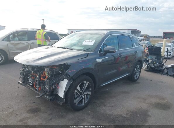 KNDRHDLG7R5259276 2024 KIA SORENTO HYBRID Gray Передня ліва чверть