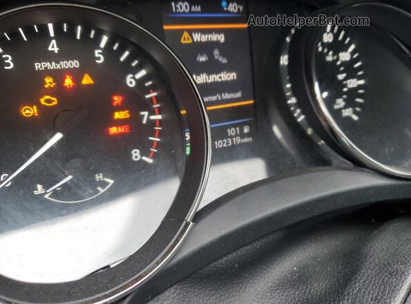 KNMAT2MTXLP504501 2020 NISSAN ROGUE Silver Instrument cluster view