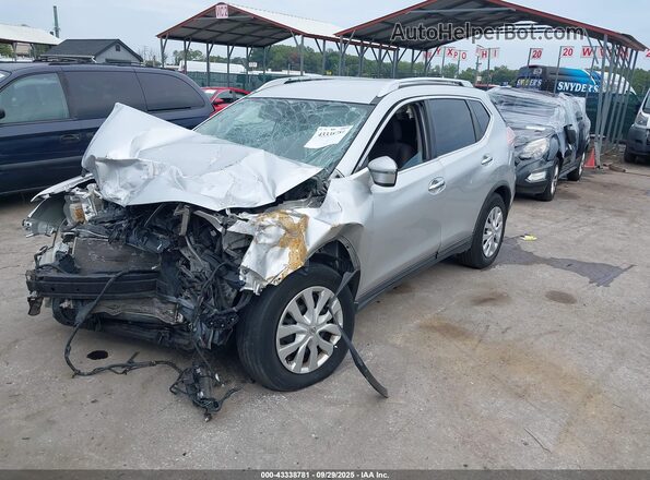 KNMAT2MV8GP707684 2016 NISSAN ROGUE Серебряный Передняя левая четверть