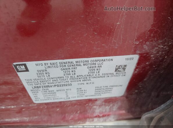 LRBFZMR41PD228233 2023 BUICK ENVISION Brown Widok komory silnika
