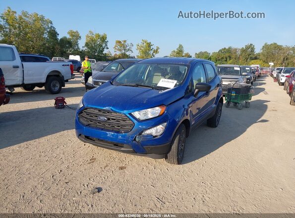 MAJ6S3FLXMC452460 2021 FORD ECOSPORT Синий Передняя левая четверть