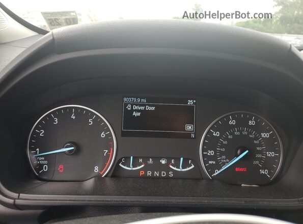 MAJ6S3GL3LC312361 2020 FORD ECOSPORT Red Instrument cluster view