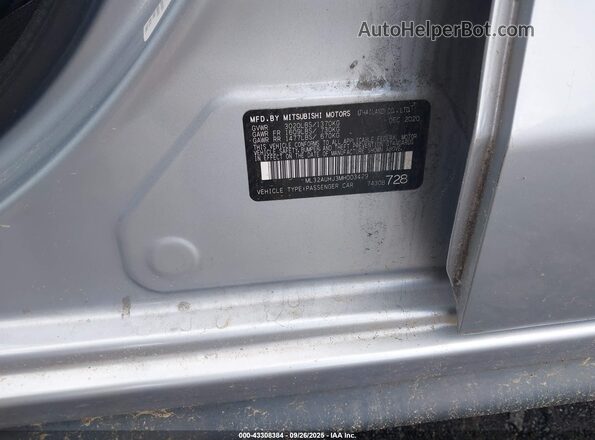 ML32AUHJ3MH003429 2021 MITSUBISHI MIRAGE Silver Widok komory silnika
