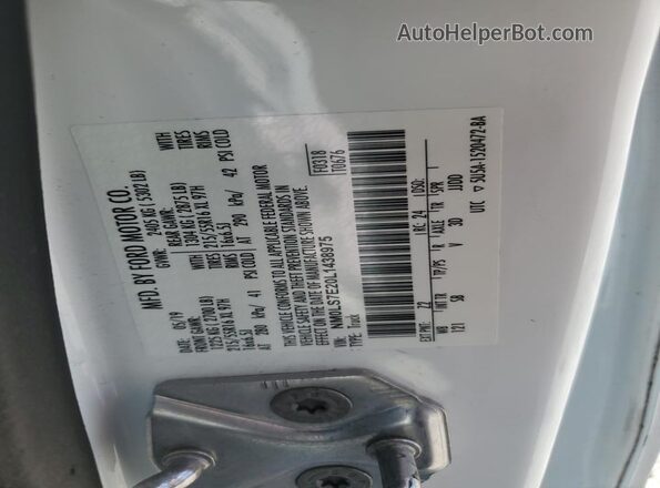 NM0LS7E20L1438975 2020 FORD TRANSIT Белый Вид наклейки с VIN-кодом