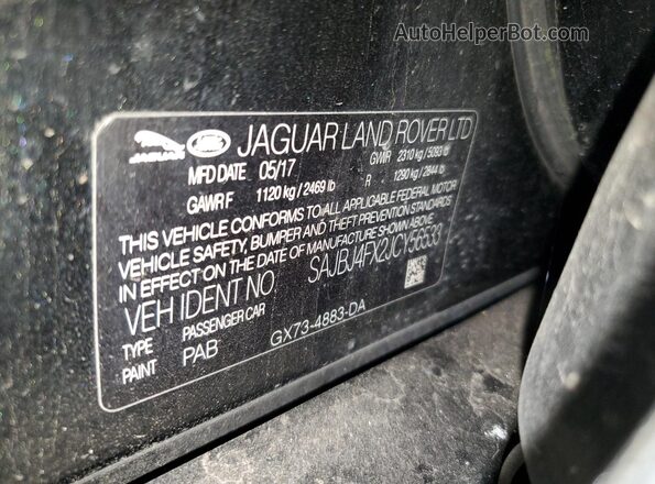 SAJBJ4FX2JCY56533 2018 JAGUAR XF Black 