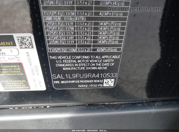 SAL1L9FU9RA410533 2024 LAND ROVER RANGE ROVER SPORT Black Widok komory silnika