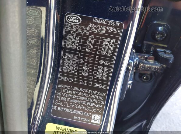 SALCL2FX4PH335514 2023 LAND ROVER DISCOVERY SPORT Черный Вид подкапотного пространства