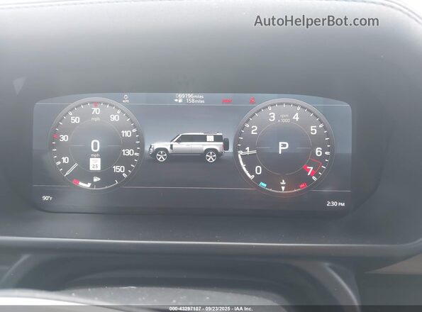 SALE2ERU8M2043202 2021 LAND ROVER DEFENDER Gray უკანა სავარძლების ხედი