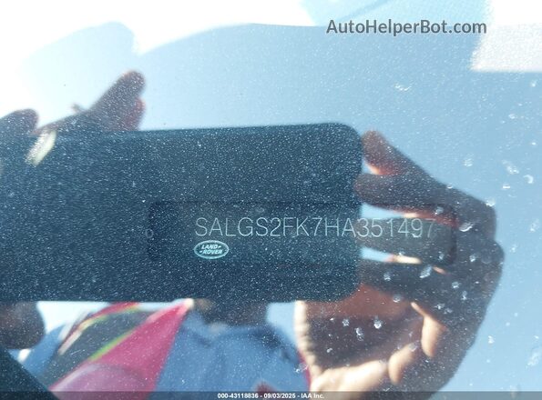 SALGS2FK7HA351497 2017 LAND ROVER RANGE ROVER Black 