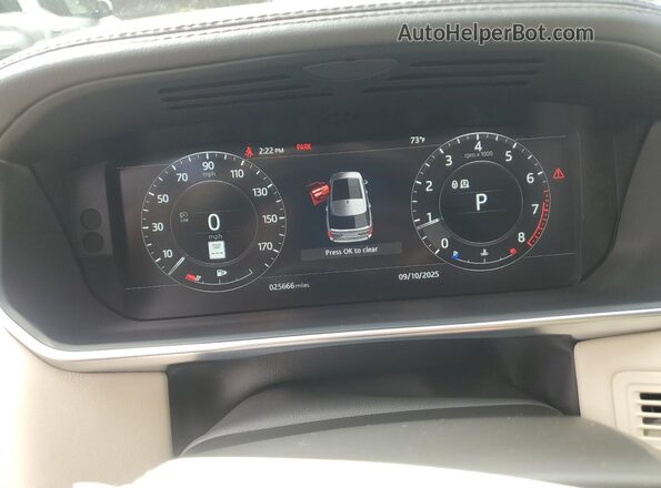 SALGS2SE6NA470136 2022 LAND ROVER RANGE Белый Вид щитка приборов