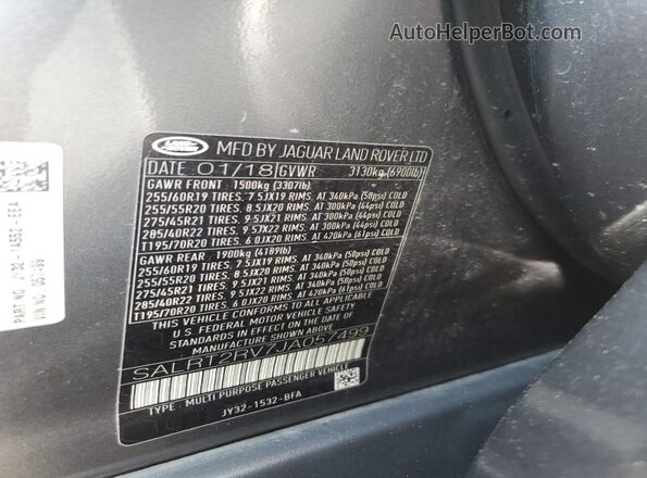 SALRT2RV7JA057499 2018 LAND ROVER DISCOVERY Gray 