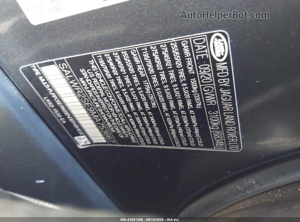 SALWR2SE9MA753667 2021 LAND ROVER RANGE ROVER SPORT Black 